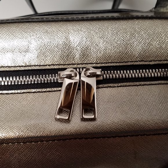 LODIS Gold Metallic Patent Leather Laptop Tote - Picture 9 of 16